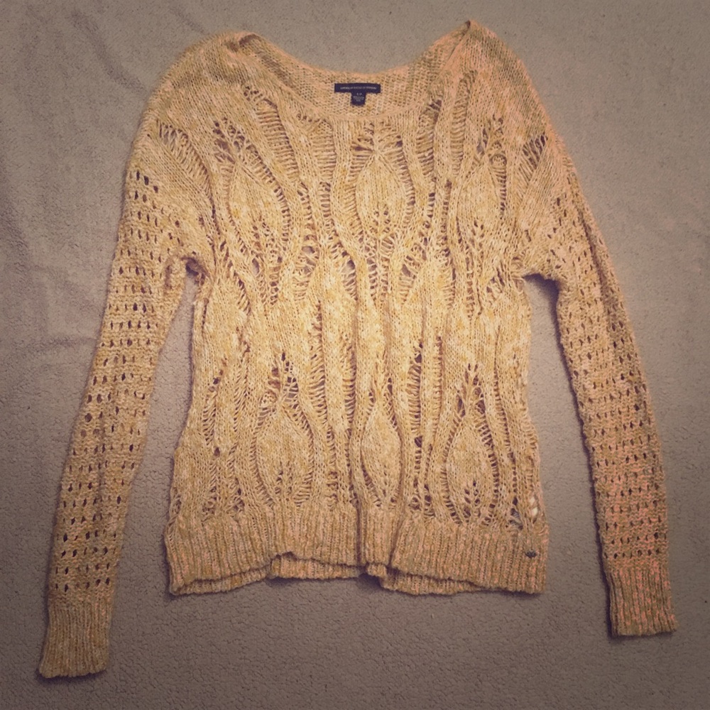 Yellow “hole-y” sweater